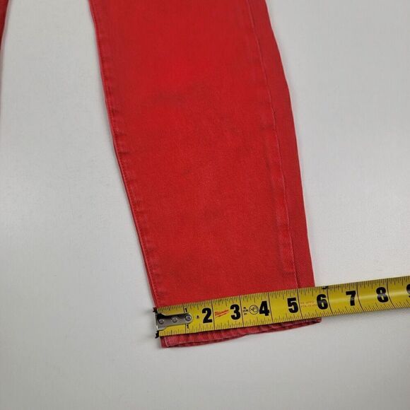 AO.LA Good High Rise Ankle Skinny Jeans Pants Red Orange Women Size 30 - Picture 2 of 12